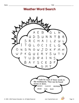 weather that words recognizing with skills activity search focuses weather  on word printable an