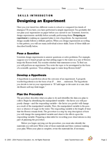 Designing an Experiment with the Scientific Method