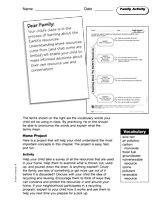 The Earth's Resources: Family Activity