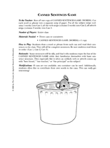 Canned Sentences Game