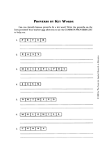 Proverbs by Keywords