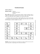 Couplets Game