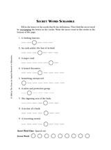 Secret Word Scramble