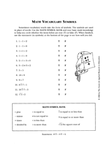 Math Vocabulary Symbols