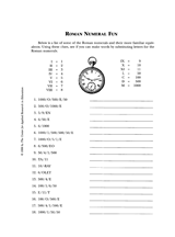 Roman Numeral Fun