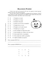 Halloween Pumpkin Facts & Opinions
