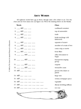 Arty Words