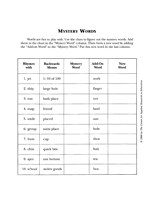 Mystery Words