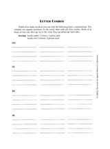 Letter Combos