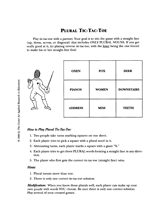 Plural Tic-Tac-Toe