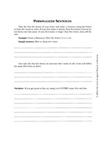 Personalized Sentences