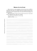Missing-Letter Story