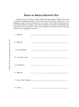 Parts of Speech Sentence Fun