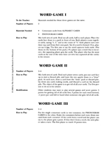 Word Games