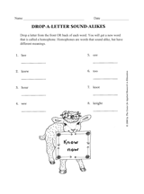 Drop-a-Letter Sound-Alikes