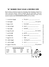 ''B'' Words That Lead a Double Life