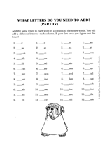 What Letters Do You Need to Add? (Part IV)