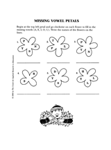 Missing Vowel Petals