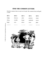 Find the Common Letters