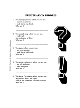 Punctuation Riddles