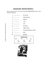 Changing Nouns with T''''