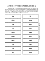 Acting Out Action Verbs (Grade 2)