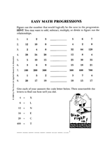 Easy Math Progressions