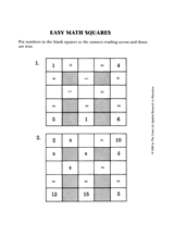 Easy Math Squares