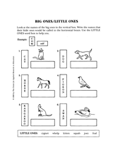 Big Ones/Little Ones