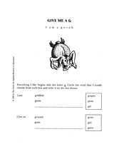 Give Me a ''G''