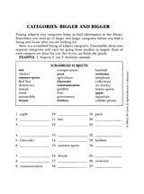 Categories: Bigger and Bigger