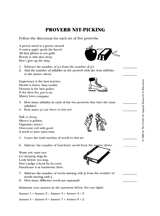 Proverb Nit-Picking