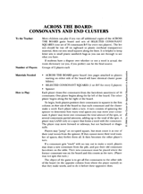 Across the Board: Consonants and End Clusters