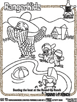 RangerKidz Beating the Heat Coloring Page