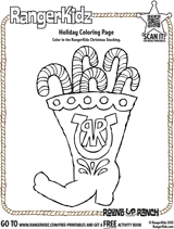 RangerKidz Christmas Stocking Coloring Page