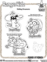 RangerKidz Holiday Ornaments Coloring Page