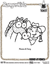 RangerKidz Picasso and Tracy Coloring Page