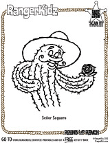 RangerKidz Senor Saguaro Coloring Page