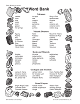 Geology Word Bank