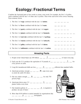 Ecology: Fractional Terms