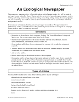 Create an Ecological Newspaper
