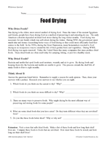 Drying Food