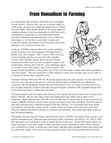 From Nomadism to Farming