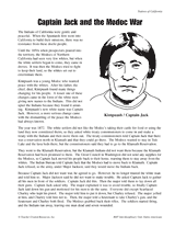 Captain Jack and the Modoc War