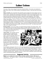 Labor Unions in the United States