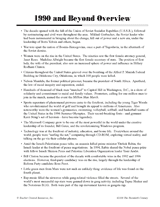 Overview of 1990 and Beyond