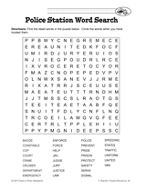 Christmas Crossword Puzzles on Police Station Word Search Printable  2nd   5th Grade    Teachervision