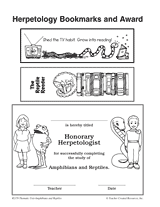 Herpetology Bookmarks and Awards