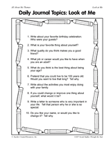 Daily Journal Topics: Look at Me
