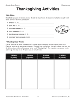 Thanksgiving Word Games